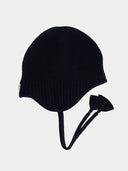 Ultimate Warmth Strick-Bindemütze Schwarz - Gobi Cashmere