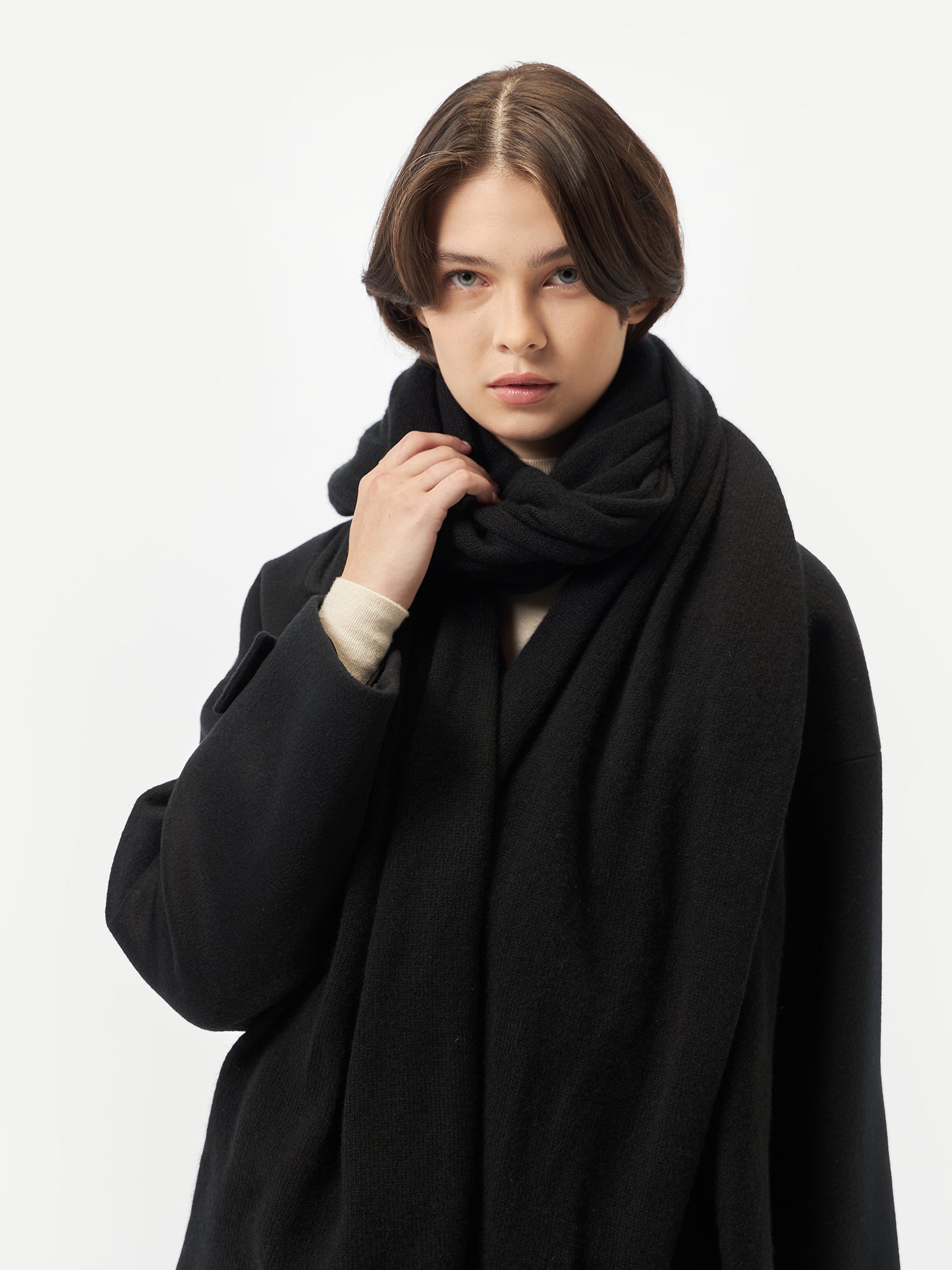 Leichter Kaschmirschal Schwarz - Gobi Cashmere