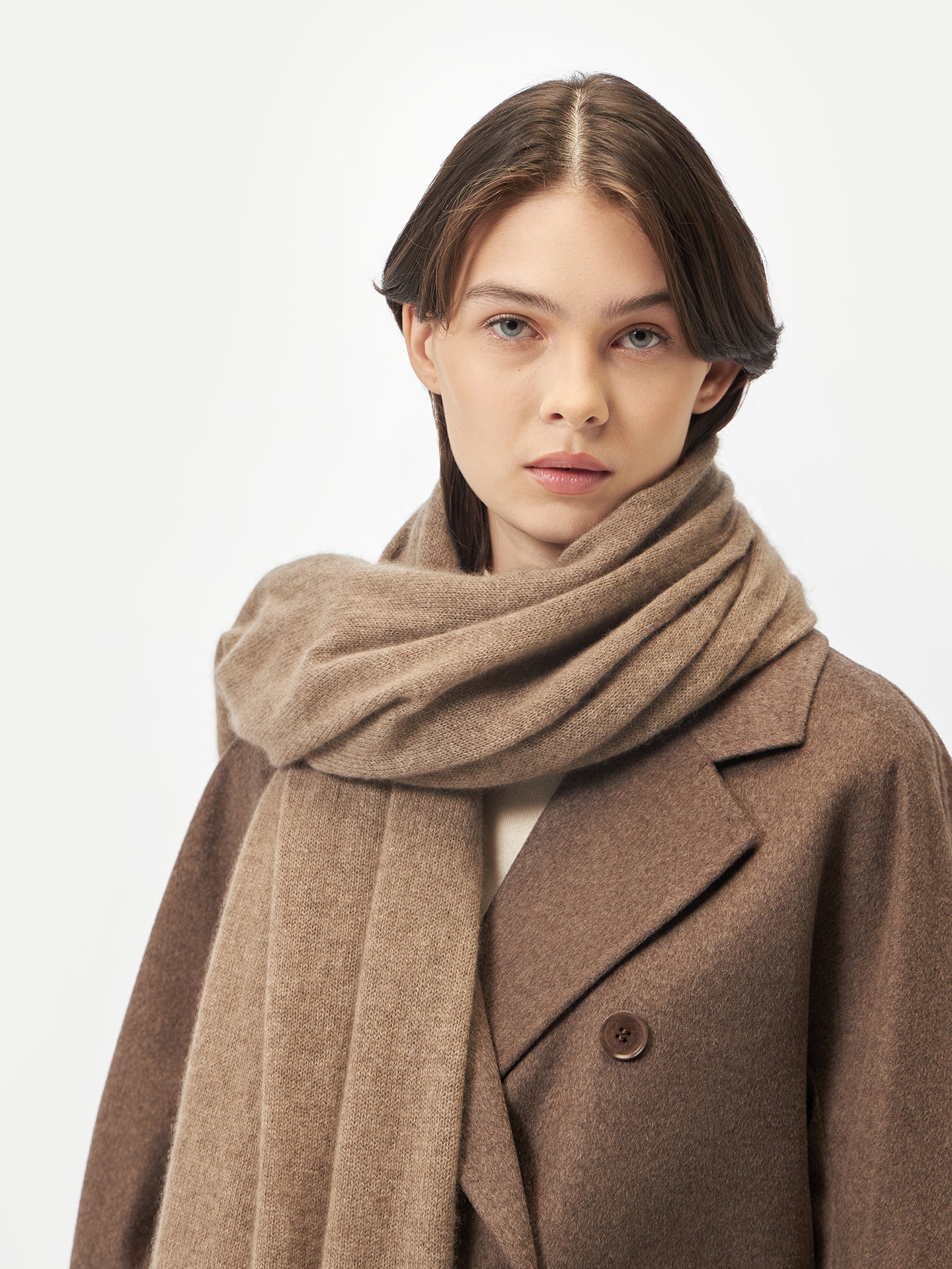 Leichter Kaschmirschal Taupe - Gobi Cashmere