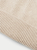 Grob gerippte Beanie-Mütze Beige - Gobi Cashmere