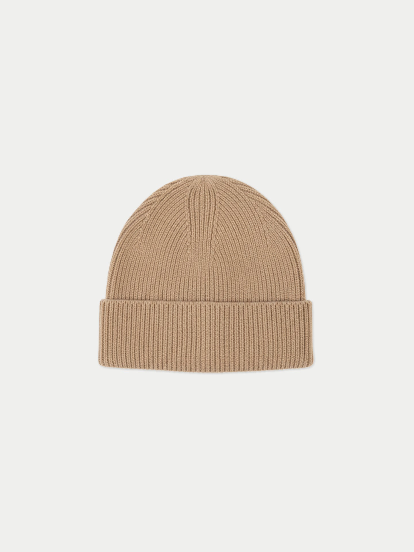 Grob gerippte Beanie-Mütze Taupe - Gobi Cashmere