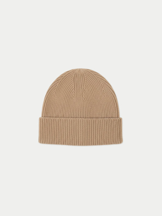 Grob gerippte Beanie-Mütze Taupe - Gobi Cashmere