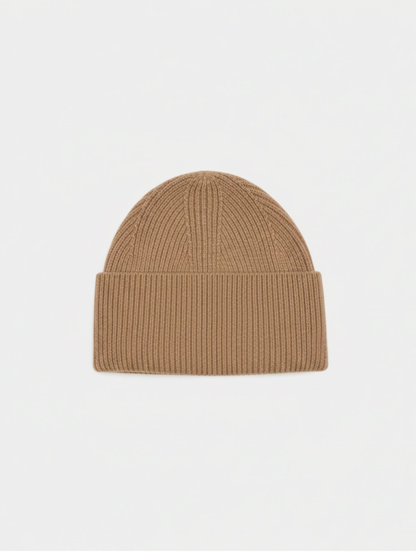 Grob gerippte Beanie-Mütze Taupe - Gobi Cashmere