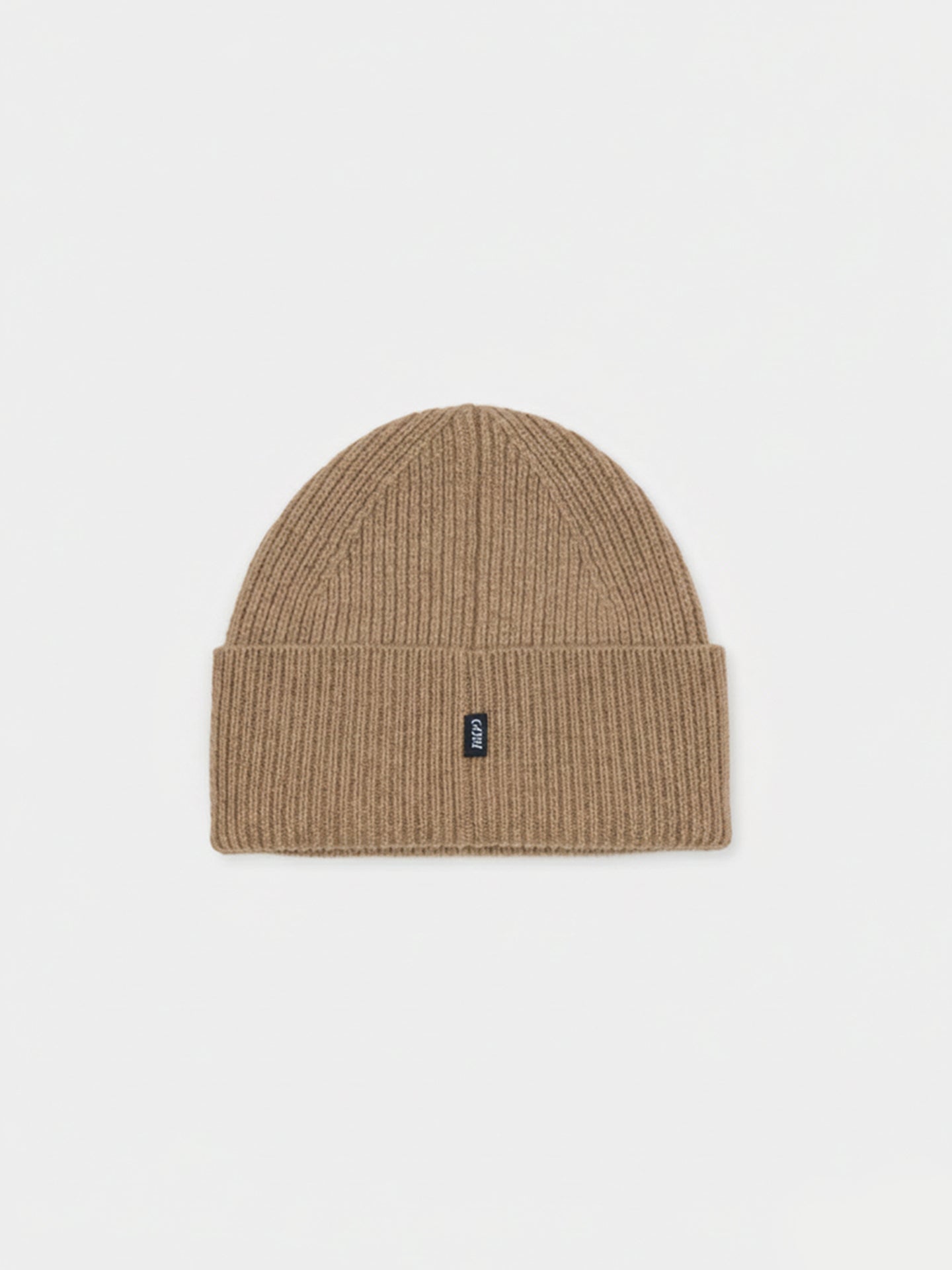 Grob gerippte Beanie-Mütze Taupe - Gobi Cashmere