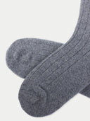 Unisex Kaschmir Trimmstrick-Socken Dim Gray - Gobi Cashmere