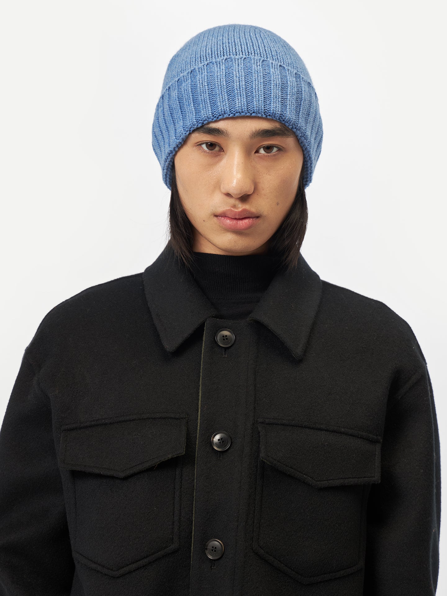 Rippenstrick Kaschmir Mütze /Unisex/