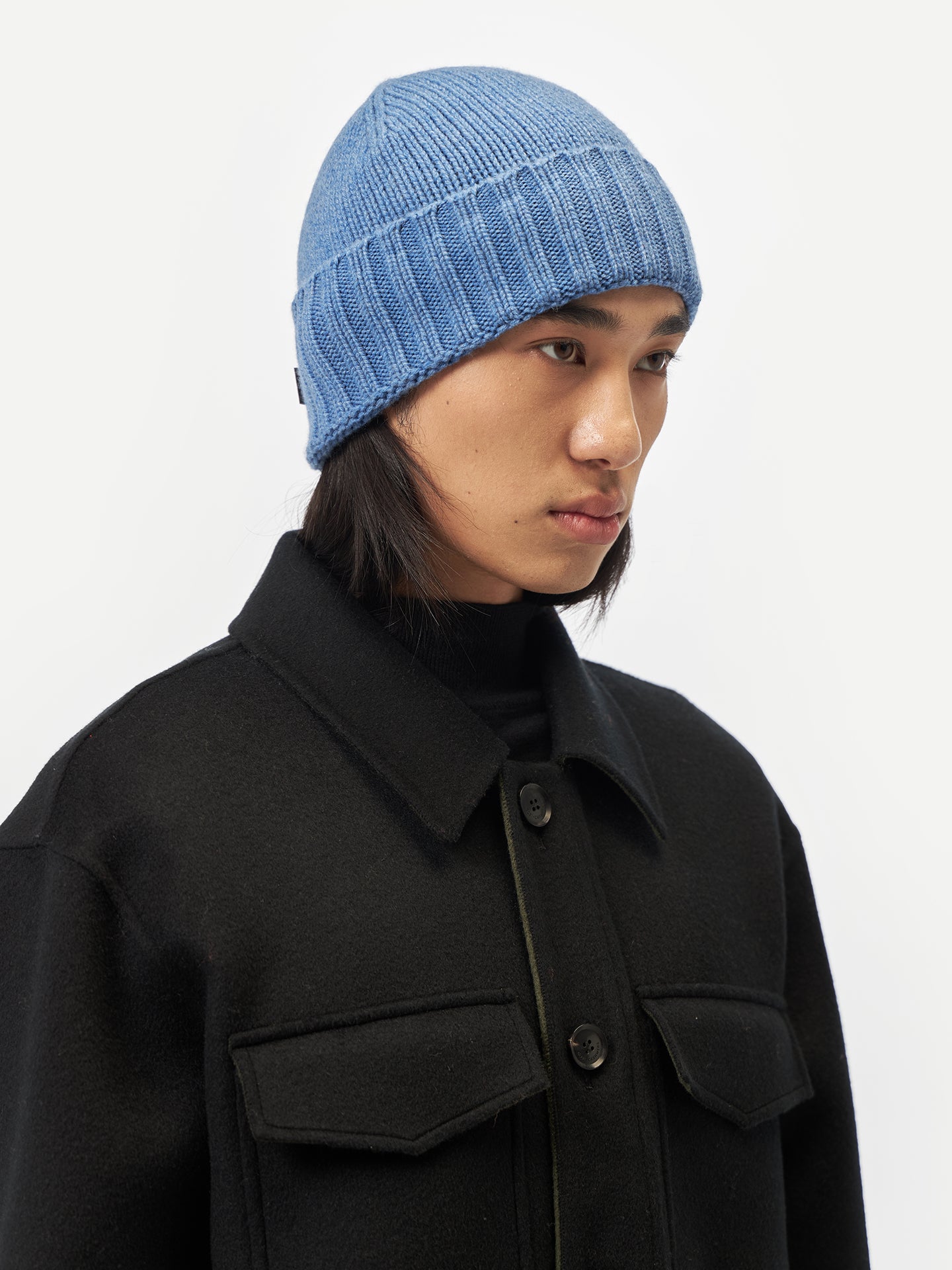 Rippenstrick Kaschmir Mütze /Unisex/