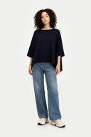Timeless Kaschmir-Poncho mit Bootsausschnitt