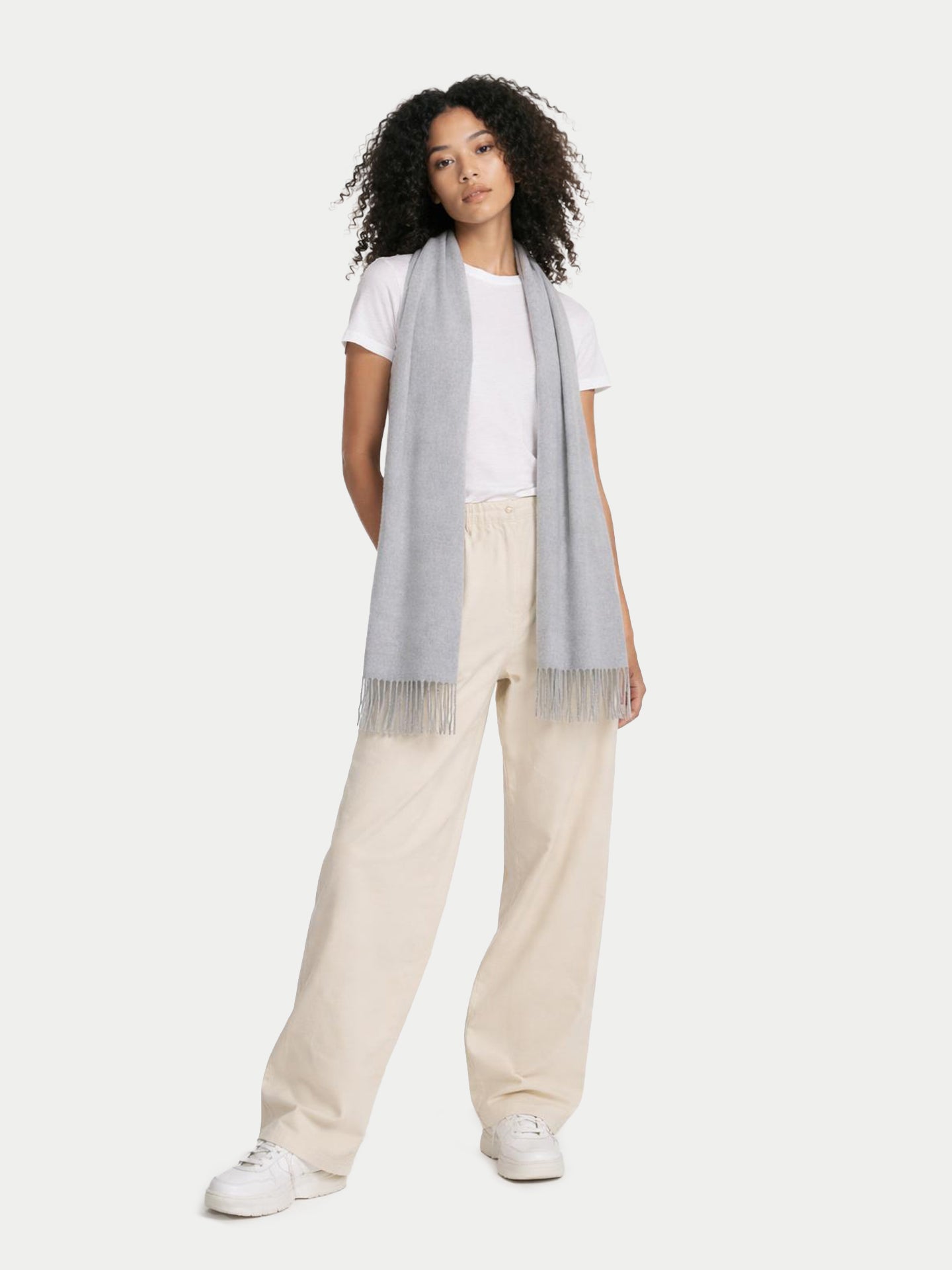 Kaschmirschal mit Fransen