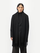 Übergroßer gewebter Kaschmirschal Schwarz - Gobi Cashmere
