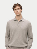 Basic Kaschmirpullover mit Polokragen
