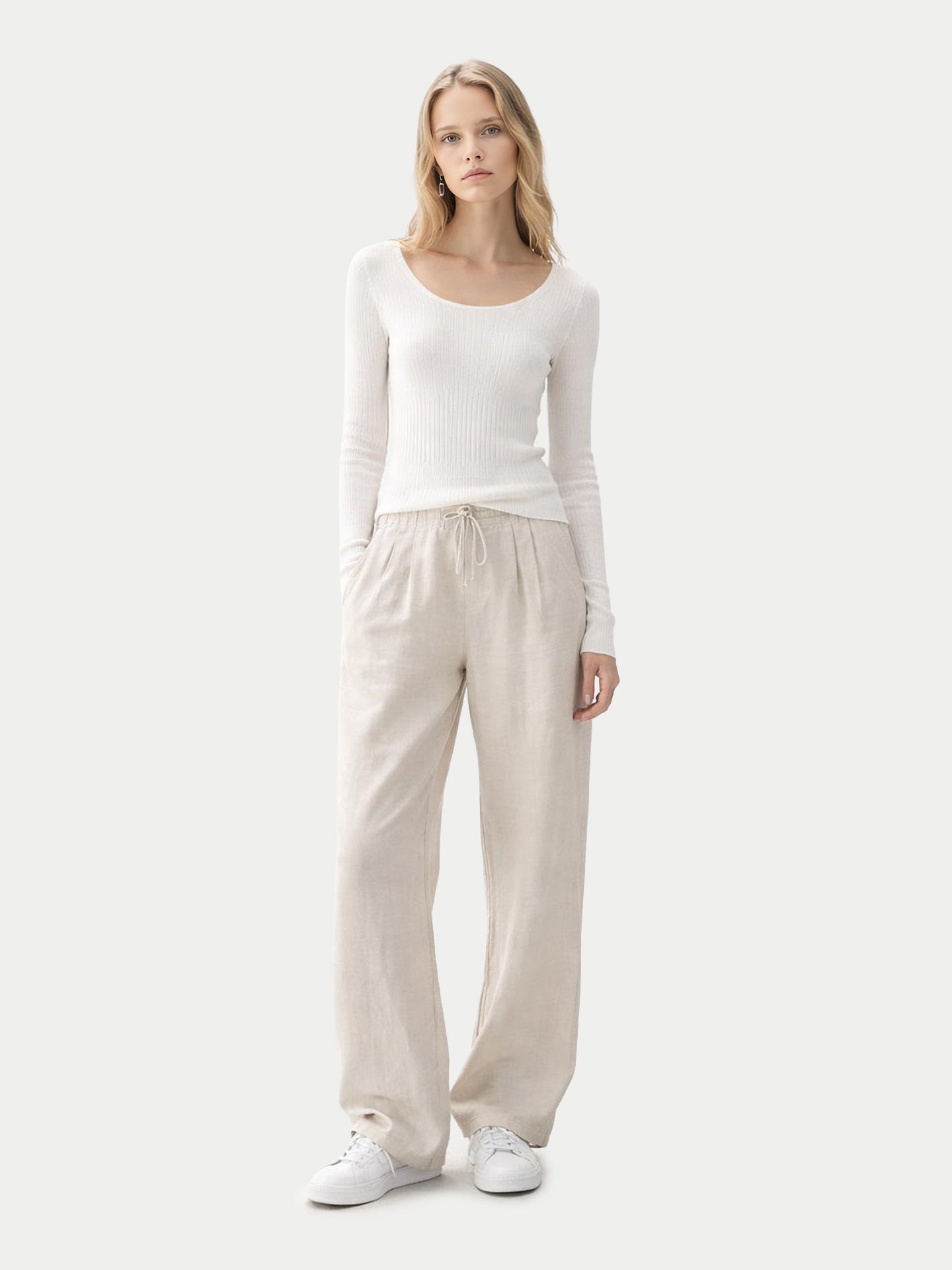 Rippenpullover aus Baumwoll-Seiden-Kaschmir-Mischung