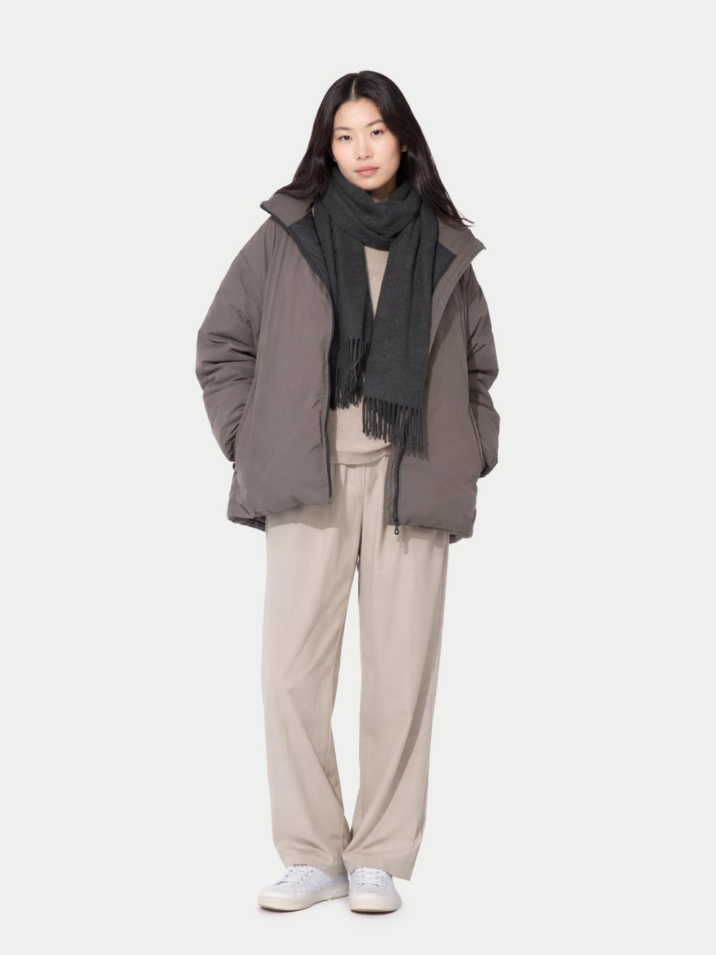 Kaschmirschal mit Fransen