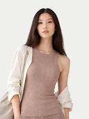 Geripptes Baumwoll-Seiden-Kaschmir-Top| GOBI Cashmere #ai-image