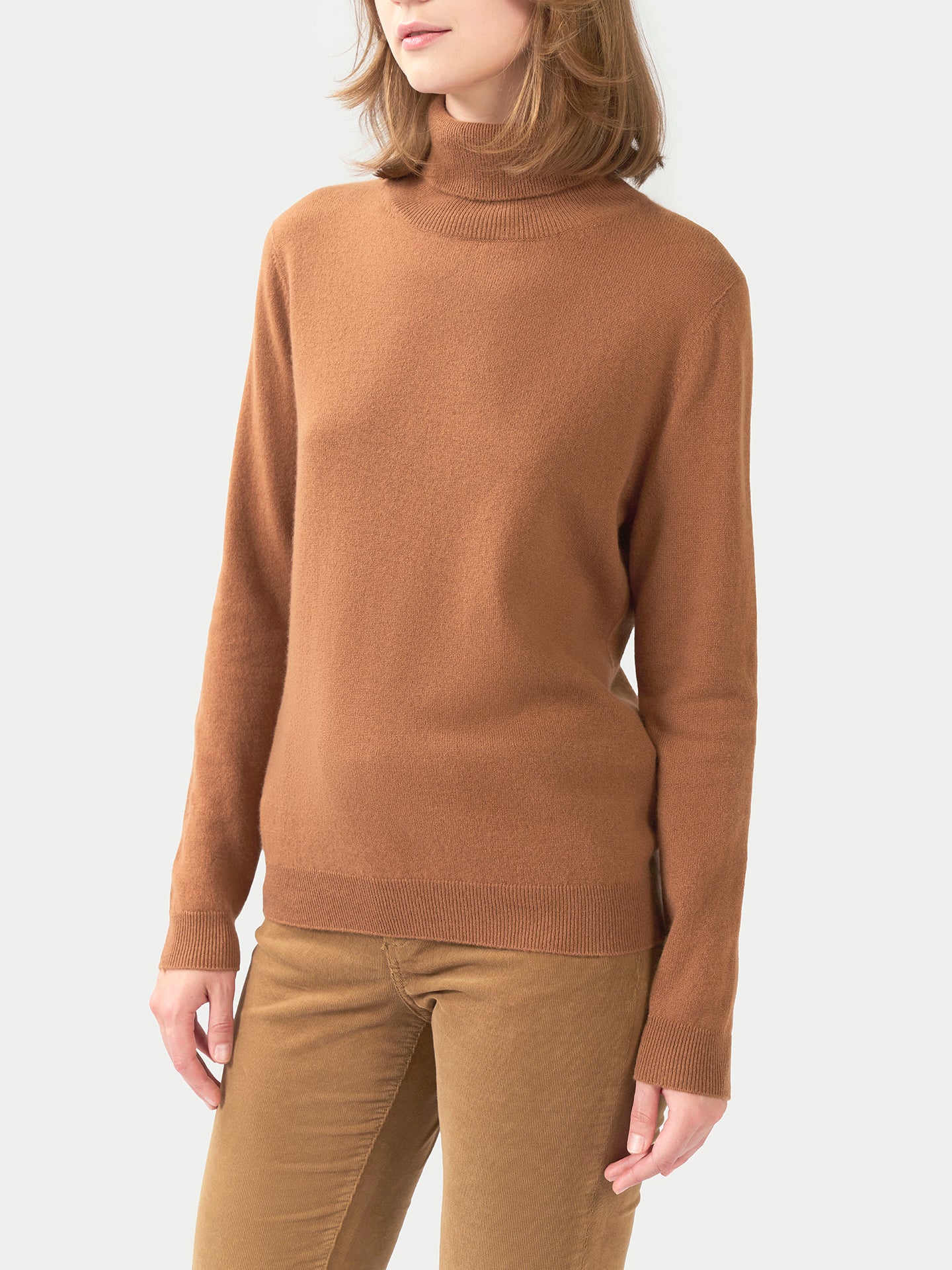 Basic Rollkragenpullover aus Kaschmir