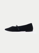 Mercerisierte Woll-Kaschmir-Strick-Ballerinas | GOBI Cashmere #color_schwarz