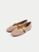 Mercerisierte Woll-Kaschmir-Strick-Ballerinas | GOBI Cashmere #color_beige