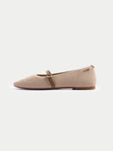 Mercerisierte Woll-Kaschmir-Strick-Ballerinas | GOBI Cashmere #color_beige