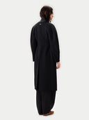 Kaschmir Mantel mit ovalen Ärmeln Schwarz - Gobi Cashmere