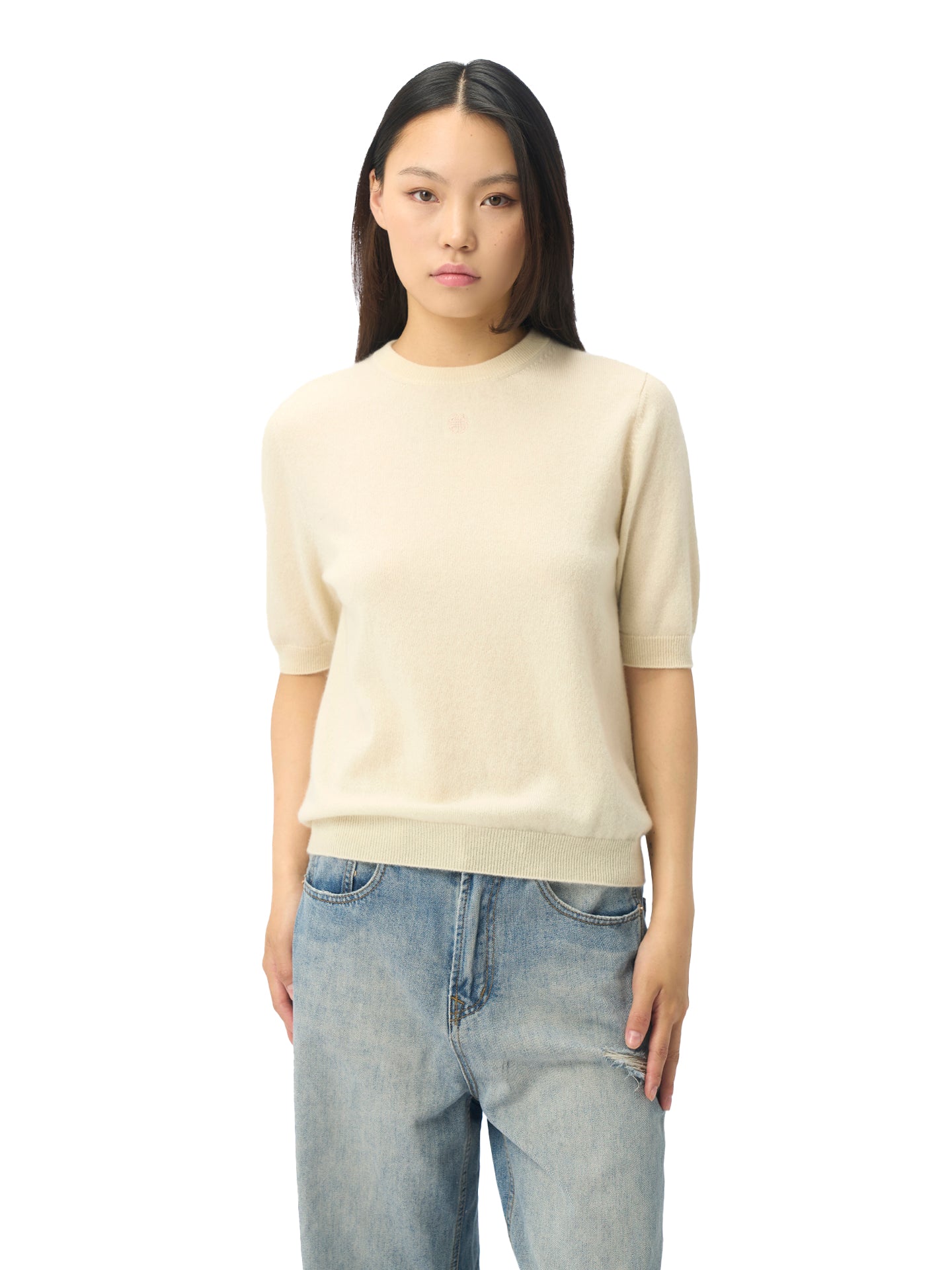 Damen Kaschmir-Pullover mit kurzen Ärmeln | GOBI Cashmere