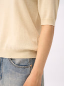 Kaschmir-Pullover mit kurzen Ärmeln