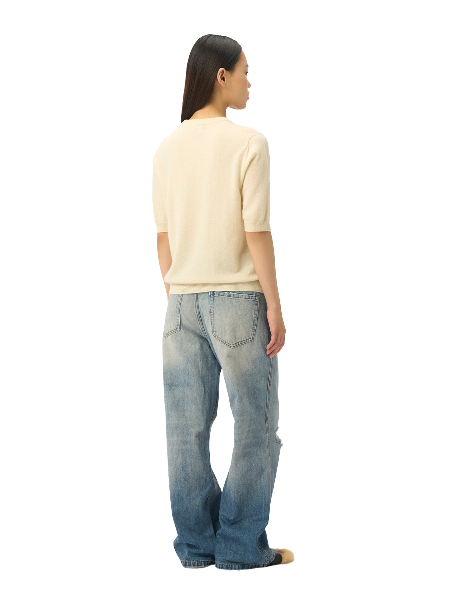 Damen Kaschmir-Pullover mit kurzen Ärmeln | GOBI Cashmere