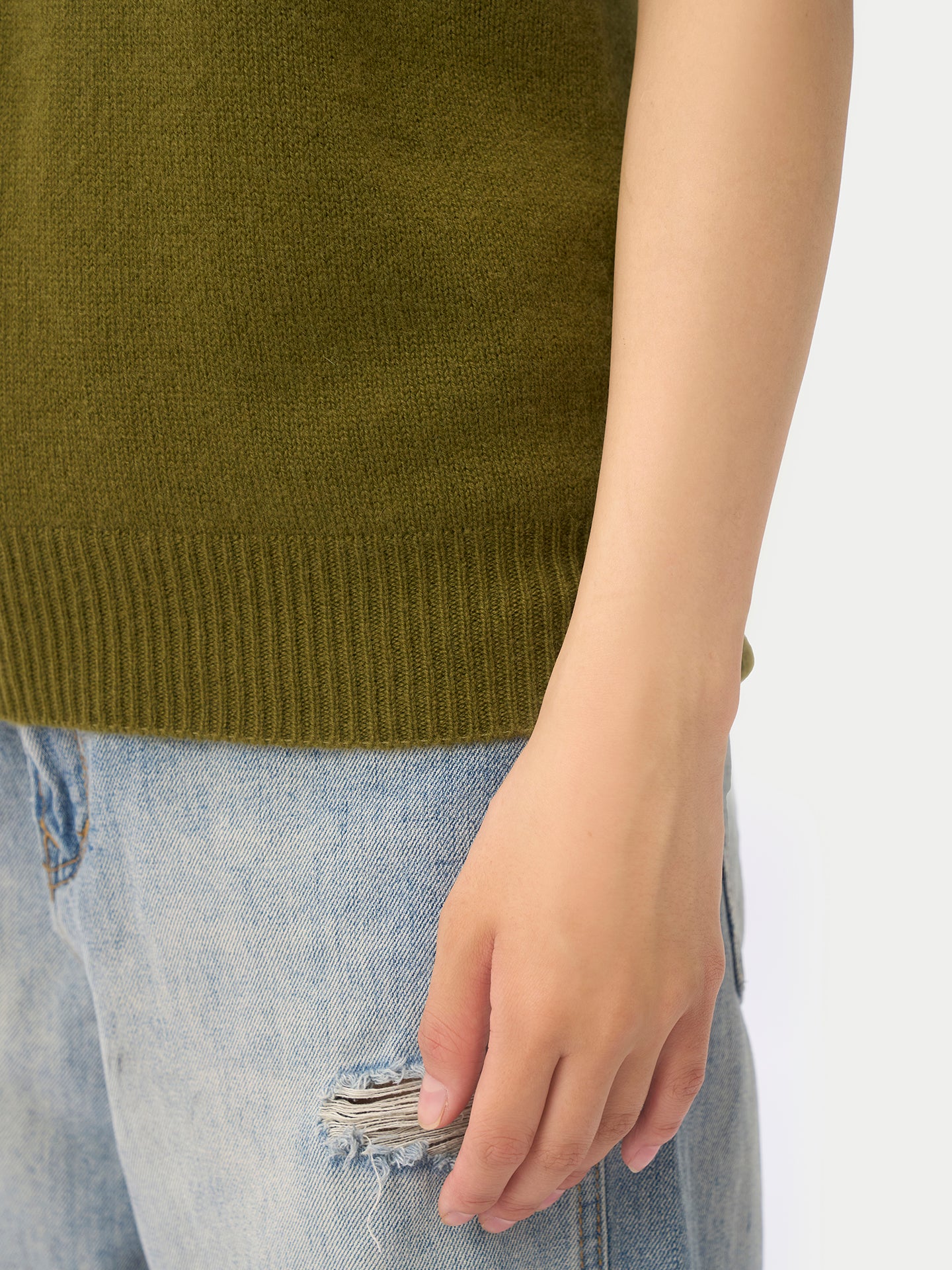 Damen Kaschmirweste mit V-Ausschnitt mit Relaxed Fit