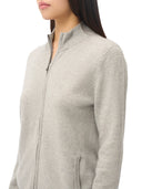 Basic Kaschmirstrickjacke mit Reißverschluss