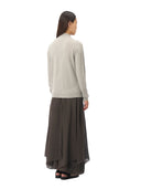 Basic Kaschmirstrickjacke mit Reißverschluss
