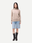 Kaschmir-Pullover mit Umklapp-Rollkragen Warm Grey - Gobi Cashmere #color_warm-grey