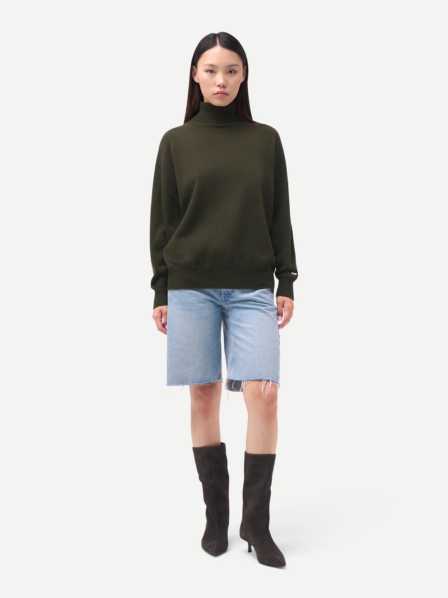 Damen Kaschmir Rollkragenpullover