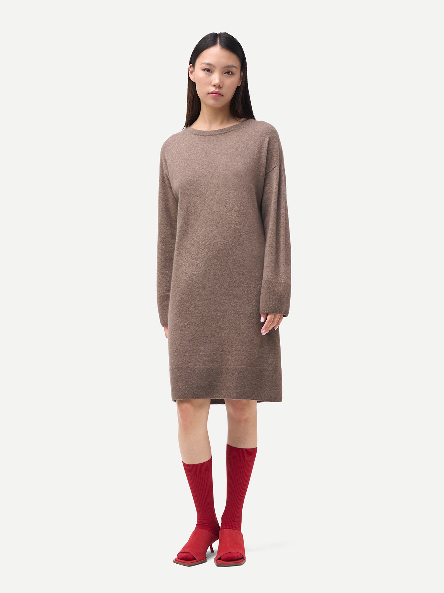 Strickkleid mit Rundhalsausschnitt