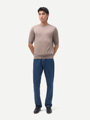 T-Shirt aus Seide und Kaschmir Taupe - Gobi Cashmere