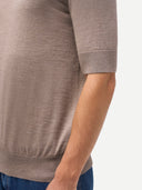 T-Shirt aus Seide und Kaschmir Taupe - Gobi Cashmere