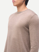 Kaschmir-Seide Pullover mit Rundhalsausschnitt Taupe - Gobi Cashmere