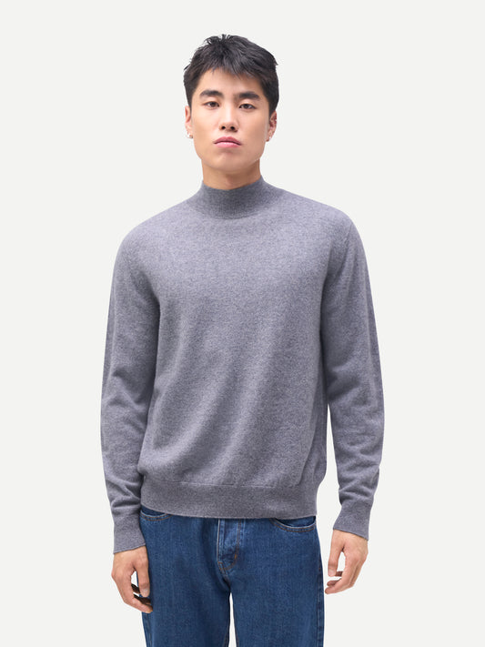 Zeitloser Kaschmirpullover mit Stehkragen