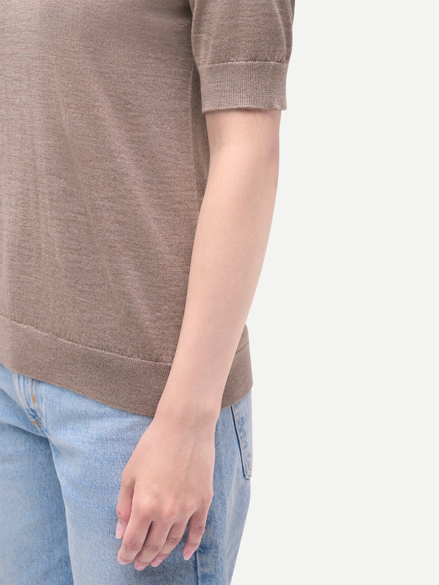 Kaschmir-Seiden-Shirt mit Stehkragen