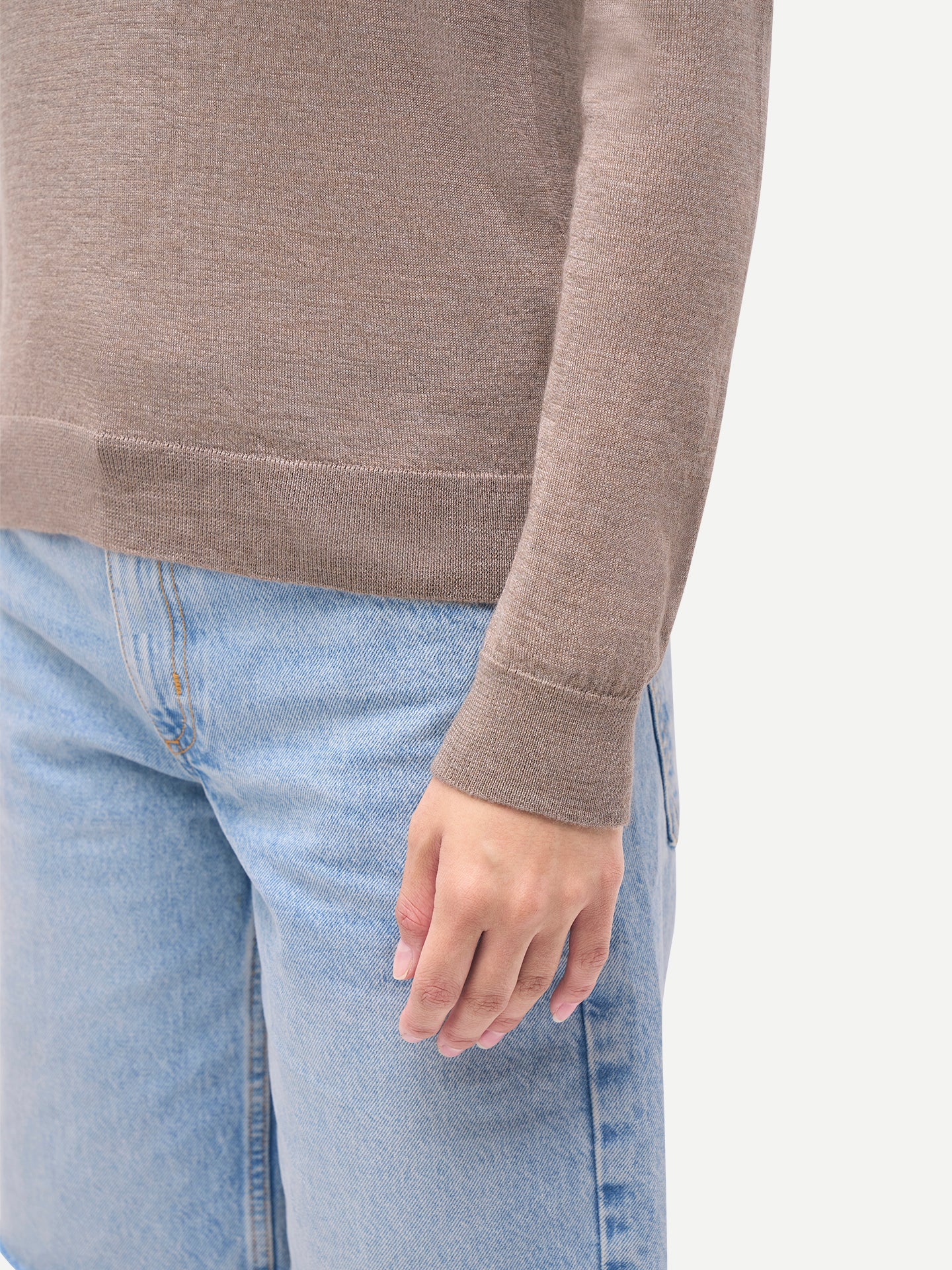 Damen Kaschmirpullover mit Rundhalsausschnitt