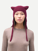 Mütze mit Ohrenklappen Tawny Port - Gobi Cashmere