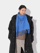 Kaschmirschal mit Fransen Blue - Gobi Cashmere