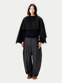 Vielseitiger Kaschmir Poncho Schwarz - Gobi Cashmere