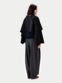 Vielseitiger Kaschmir Poncho Schwarz - Gobi Cashmere