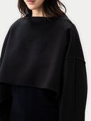 Vielseitiger Kaschmir Poncho Schwarz - Gobi Cashmere