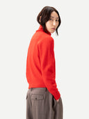 Kaschmir-Pullover mit Doppellkragen Fiery Red - Gobi Cashmere #color_fiery-red