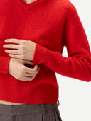 Kaschmir-Pullover mit Doppellkragen Fiery Red - Gobi Cashmere #color_fiery-red