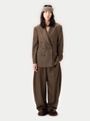 Damen Doppelreihiger Kaschmir Blazer | GOBI Cashmere #color_sepia