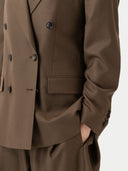 Damen Doppelreihiger Kaschmir Blazer | GOBI Cashmere #color_sepia