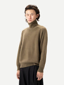 Unisex Kaschmir-Pullover mit hohem Kragen Aloe - Gobi Cashmere