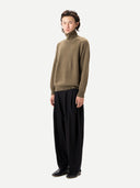 Unisex Kaschmir-Pullover mit hohem Kragen Aloe - Gobi Cashmere