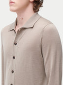 Strickjacke mit Polokragen aus Kaschmir Seide| GOBI Cashmere